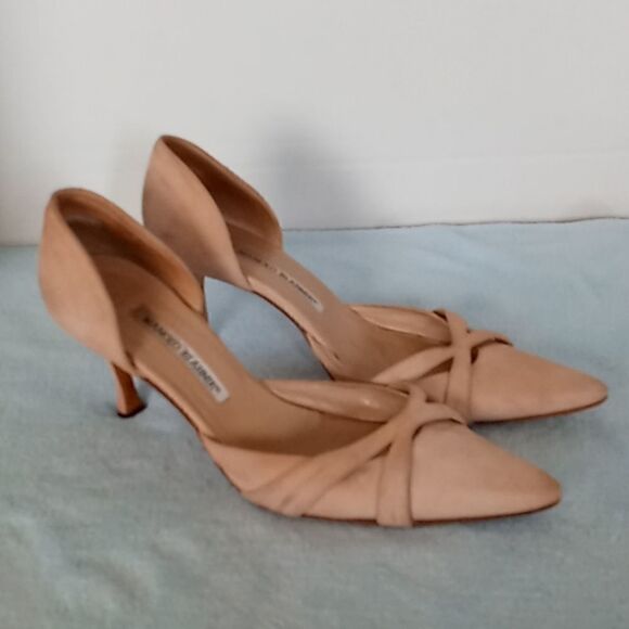 Vintage Manolo Blahnik Soft Leather Heels - Picture 1 of 9